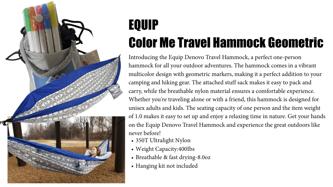 Equip Color-Me Hammock