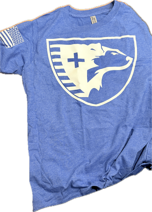 Youth Shield T-Shirt (Heather cool Blue)